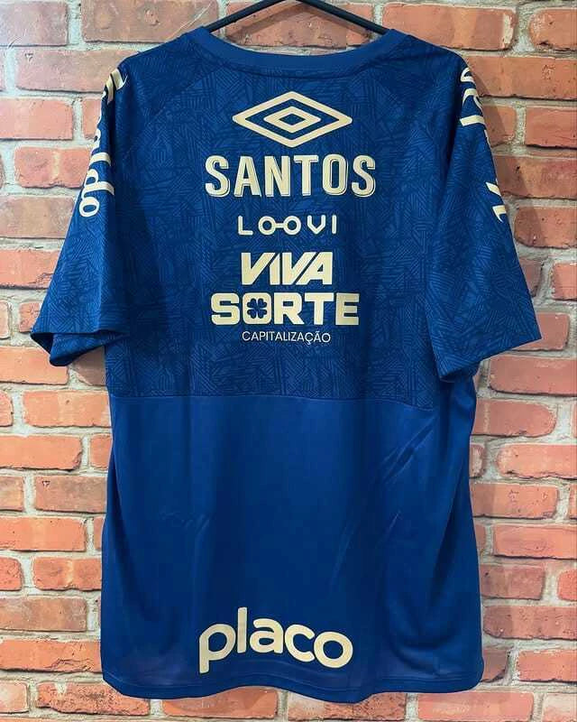 Santos Training Shirt With Sponsors 25/26 Dark Blue and Gold