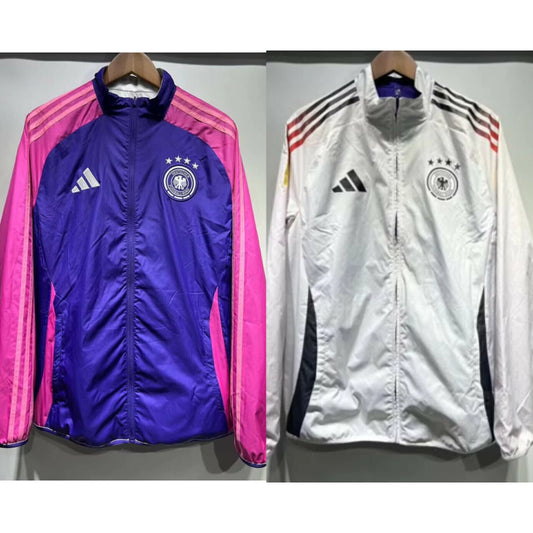 Corta Vento Dupla Face Seleção Alemanha 24/25 Rosa e Branca
